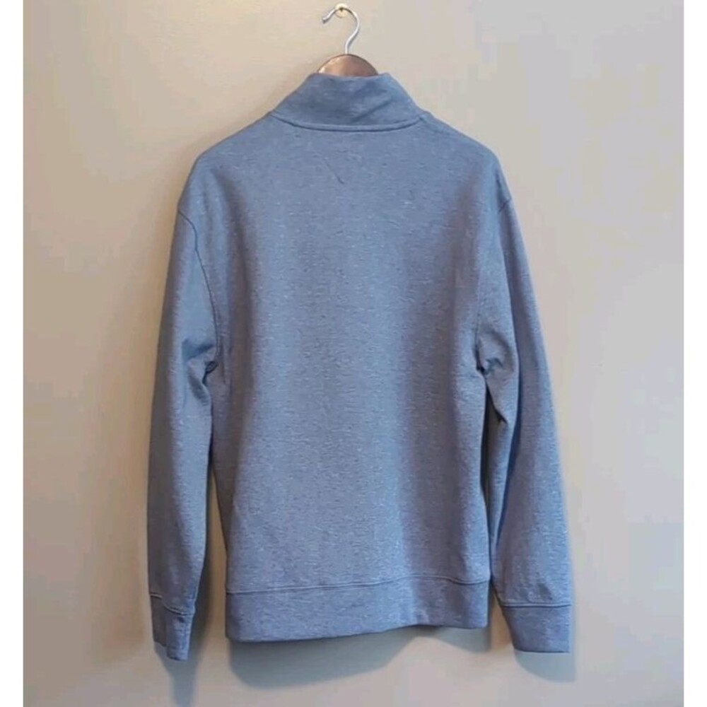 Tommy Hilfiger Mens Medium M Blue Quarter Zip Sweatshirt Pullover Sweater 1/4 - Picture 5 of 5